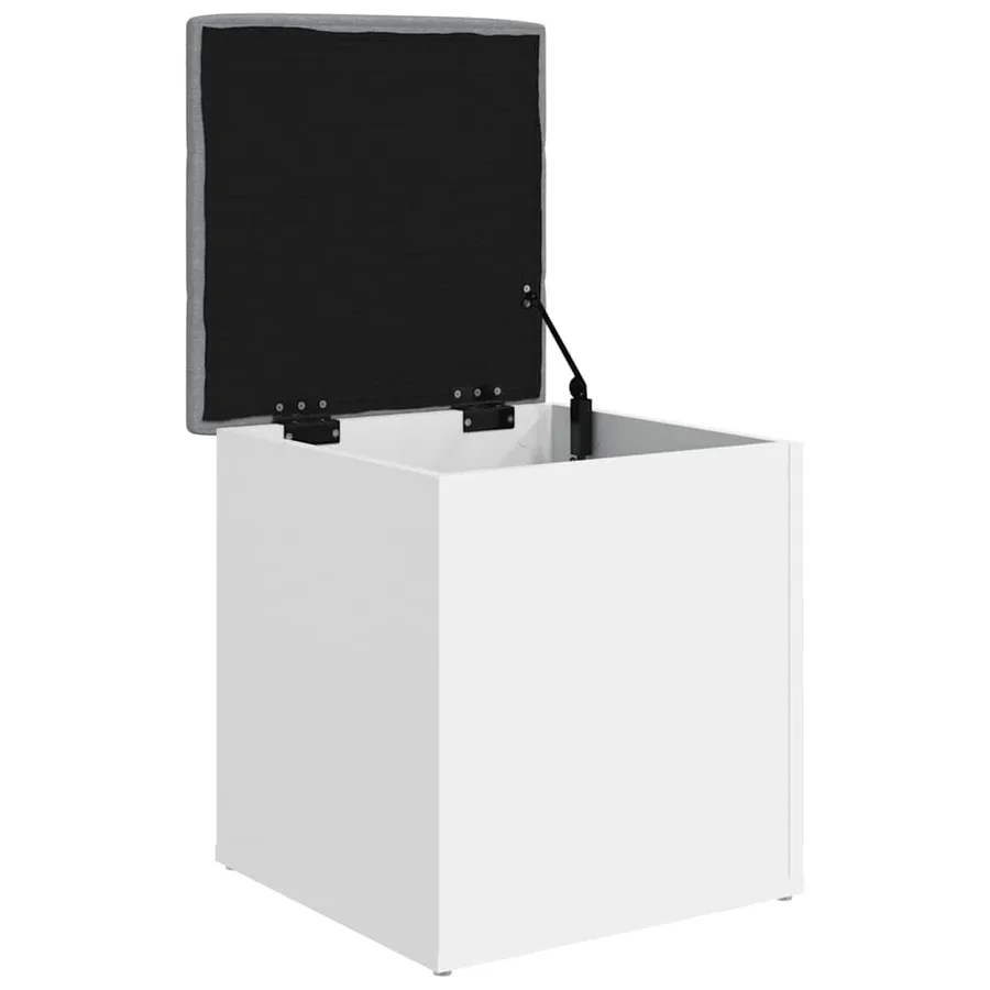 Banc de rangement Blanc 42x42x45 cm Bois d'ingénierie - 3