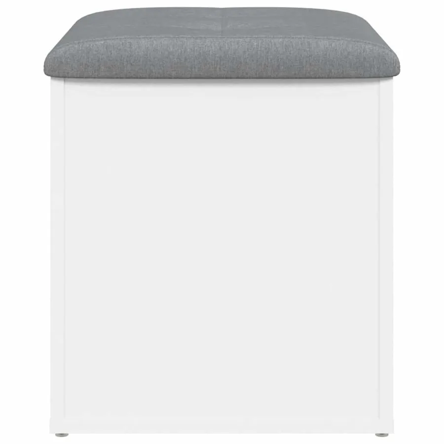 Banc de rangement Blanc 42x42x45 cm Bois d'ingénierie - 4