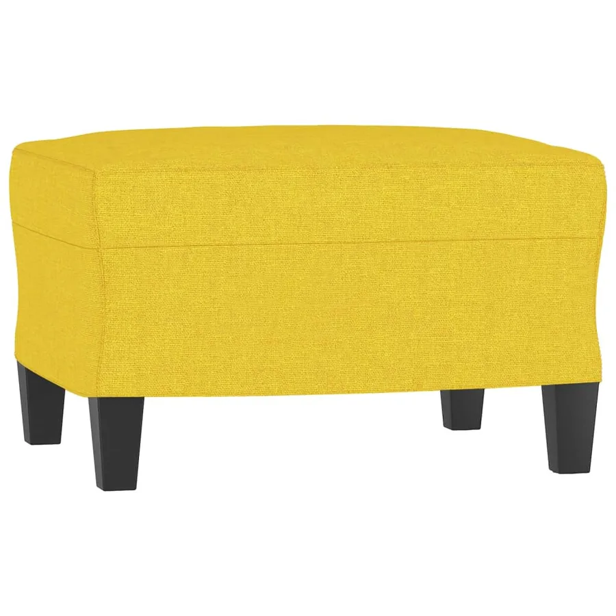 Ensemble de canapés 3 pcs avec coussins Jaune clair Tissu - 5
