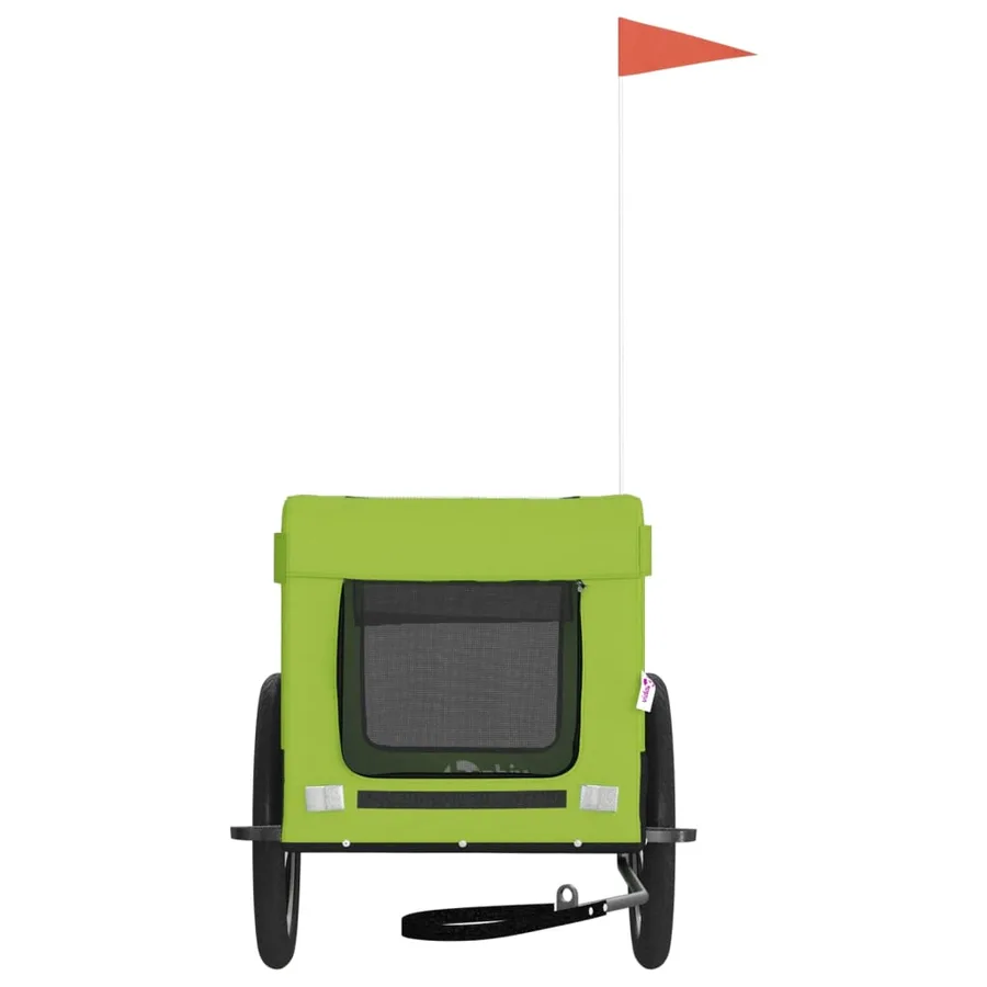 Remorque de vélo pour animaux de compagnie vert et noir - 5