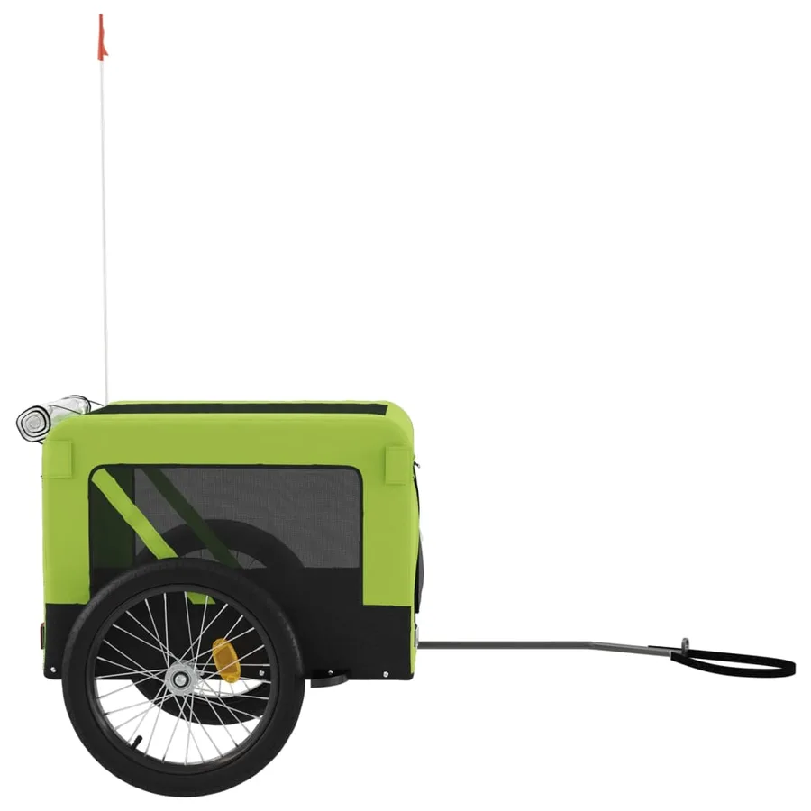 Remorque de vélo pour animaux de compagnie vert et noir - 7