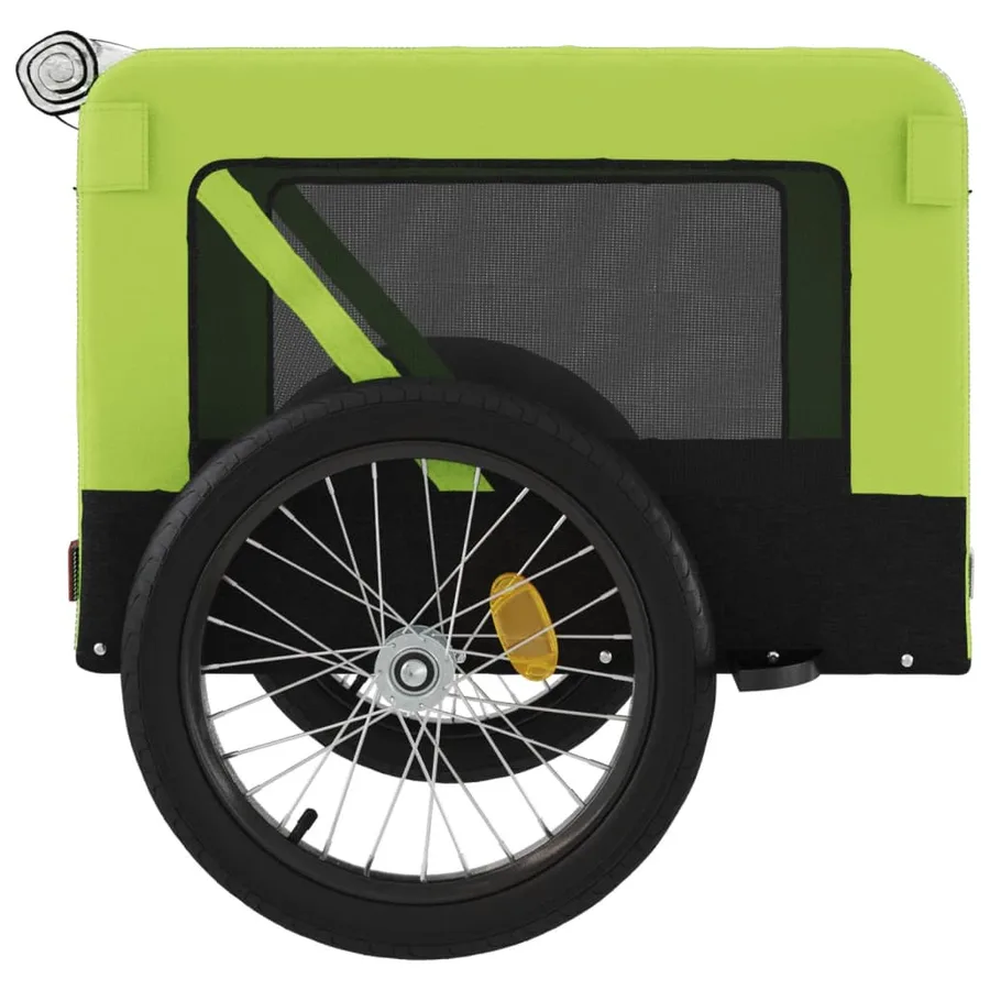 Remorque de vélo pour animaux de compagnie vert et noir - 8