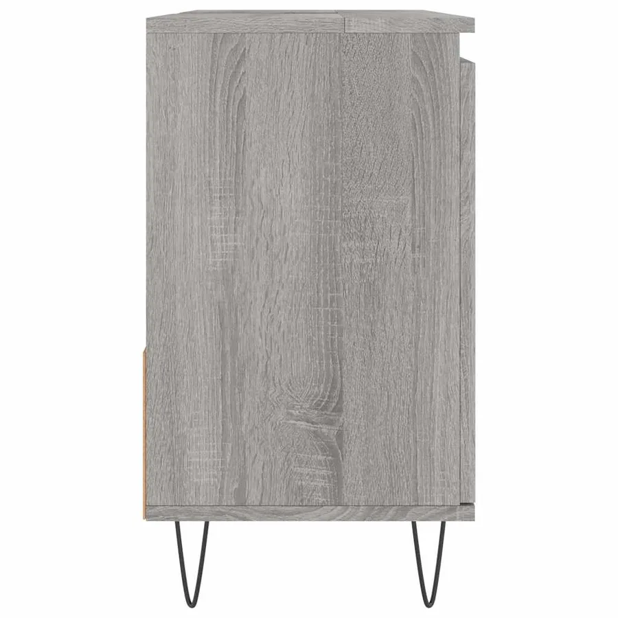 Armoire de bain sonoma gris 65x33x60 cm bois d'ingénierie - 6