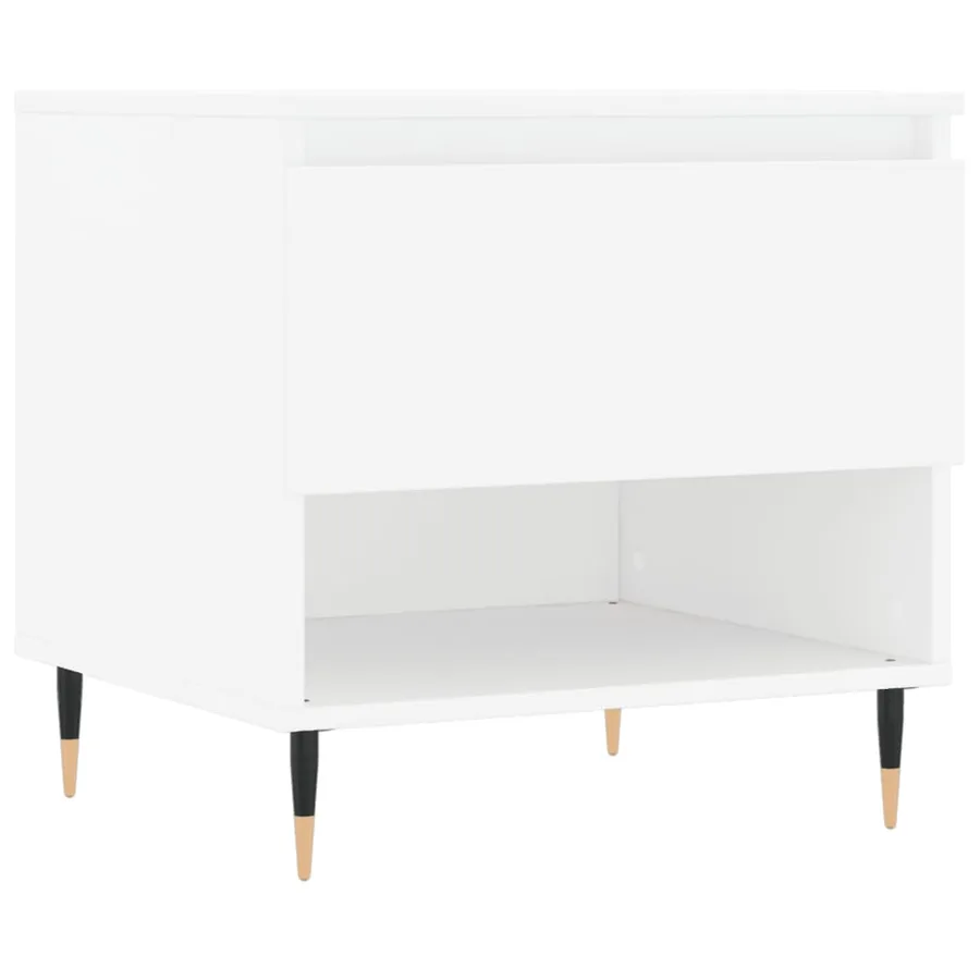 Tables basses 2 pcs blanc 50x46x50 cm bois d'ingénierie - 5