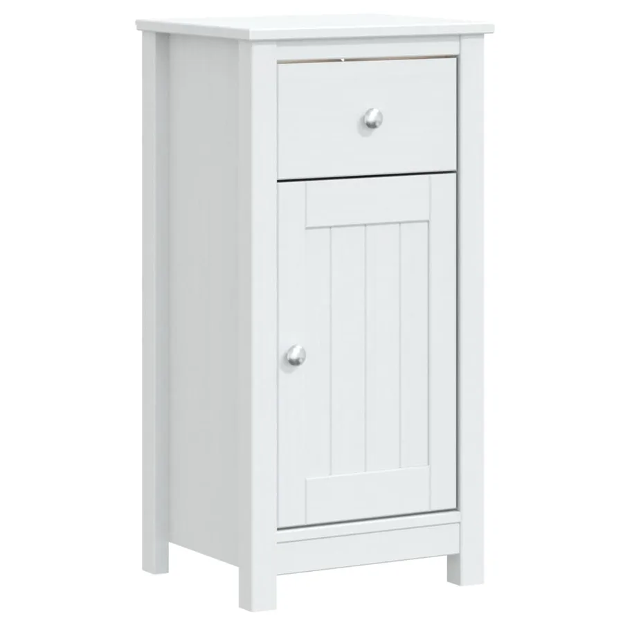 Meubles de salle de bain 4 pcs BERG blanc bois de pin massif - 3