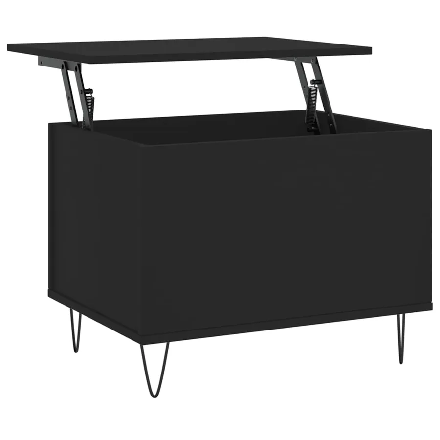 Table basse Noir 60x44,5x45 cm Bois d'ingénierie - 2