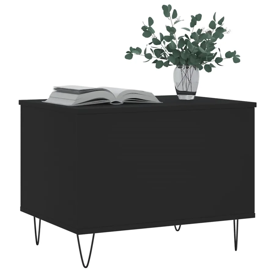 Table basse Noir 60x44,5x45 cm Bois d'ingénierie - 4