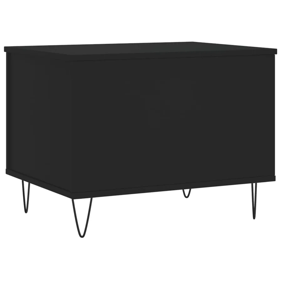 Table basse Noir 60x44,5x45 cm Bois d'ingénierie - 5