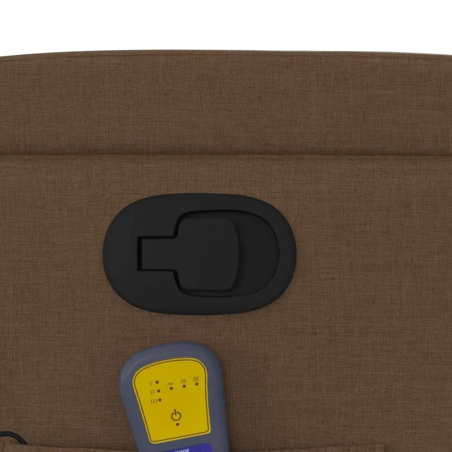 Fauteuil de massage inclinable Marron Tissu - 10