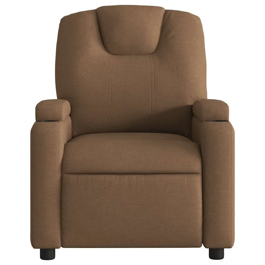 Fauteuil de massage inclinable Marron Tissu - 4