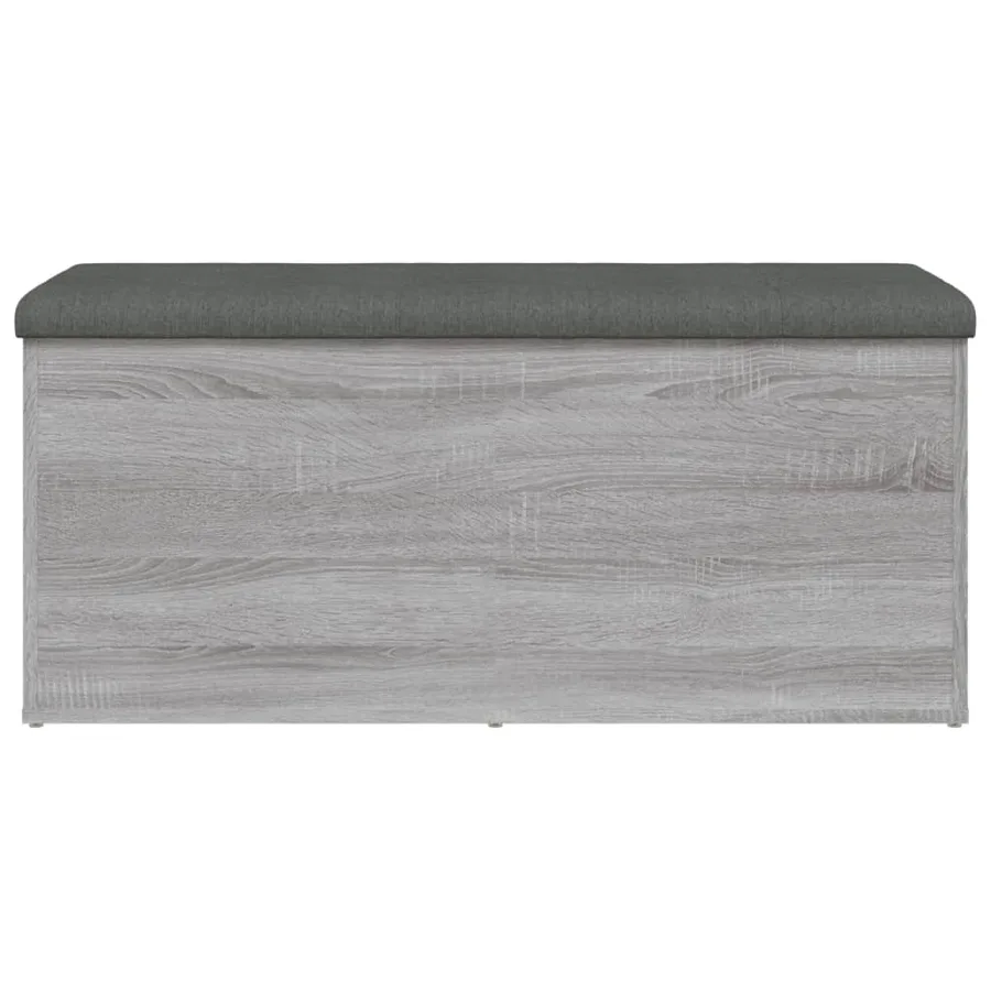 Banc de rangement sonoma gris 102x42x45 cm bois d'ingénierie - 5