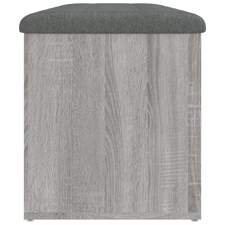 Banc de rangement sonoma gris 102x42x45 cm bois d'ingénierie - 7