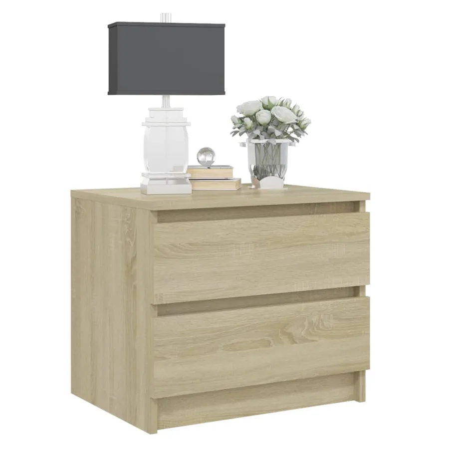 Table de chevet chêne sonoma 50x39x43,5 cm bois d'ingénierie - 5
