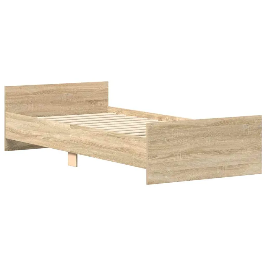 Cadre de lit sans matelas chêne sonoma 90x190 cm - 8