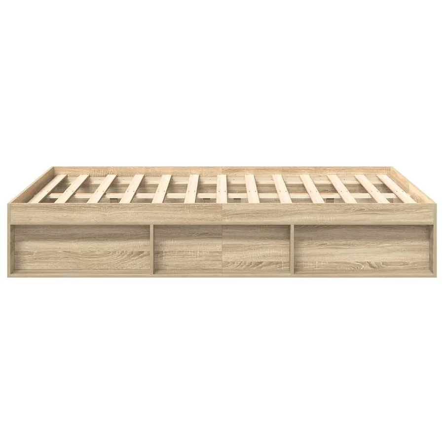 Cadre de lit sans matelas chêne sonoma 140x190 cm - 6