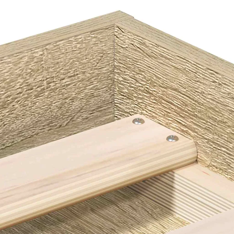 Cadre de lit sans matelas chêne sonoma 140x190 cm - 8