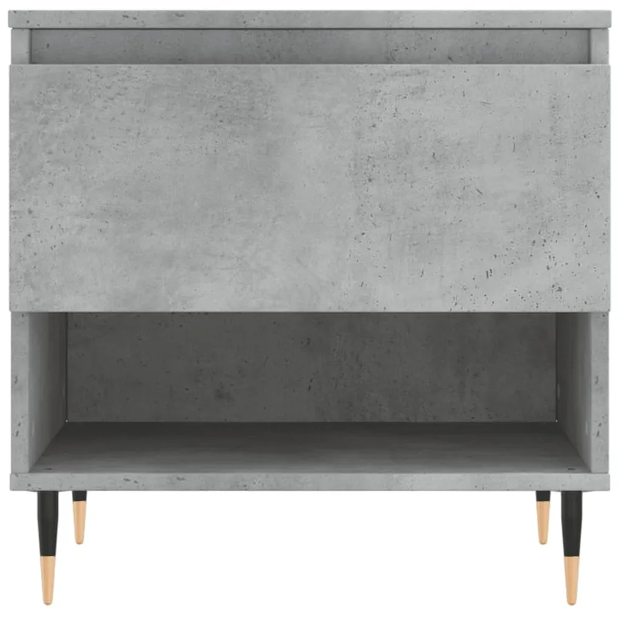 Table basse gris béton 50x46x50 cm bois d'ingénierie - 5
