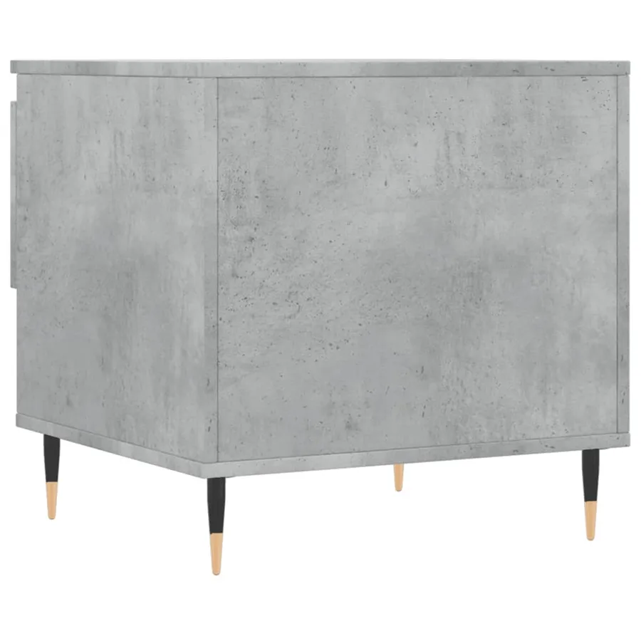 Table basse gris béton 50x46x50 cm bois d'ingénierie - 8