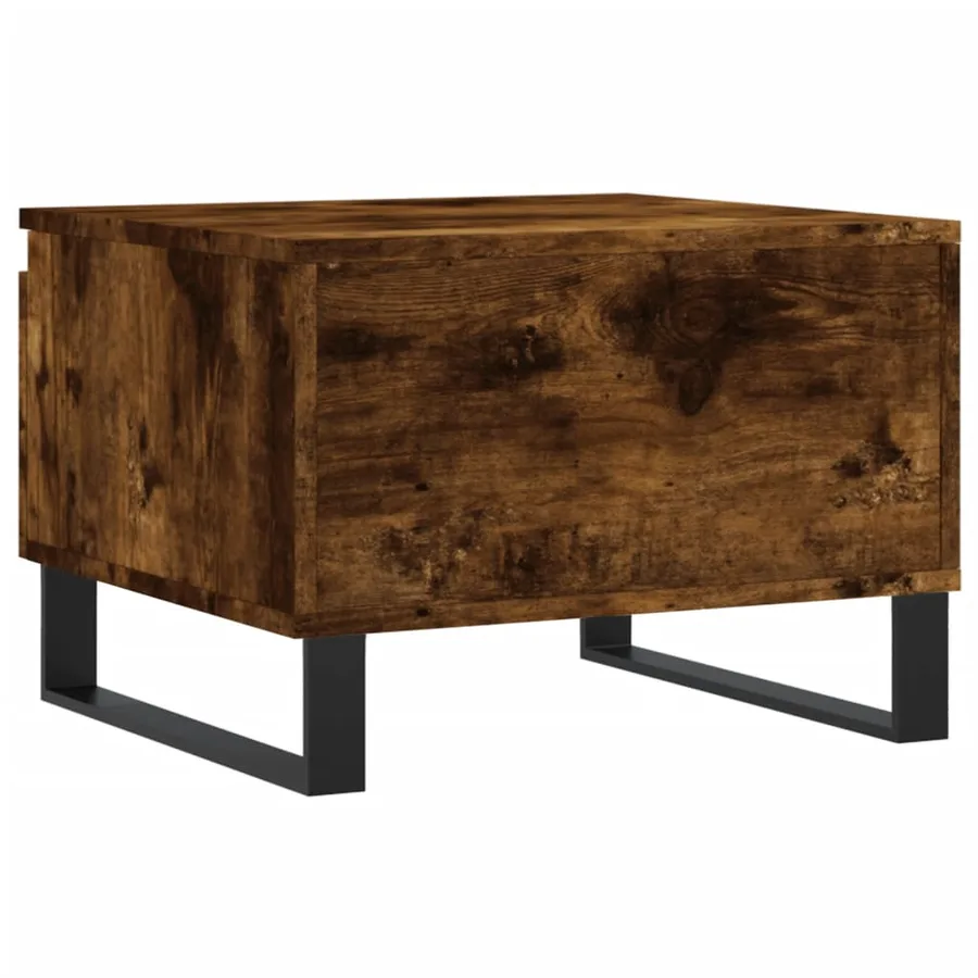 Tables basses 2 pcs chêne fumé 50x46x35 cm bois d'ingénierie - 9
