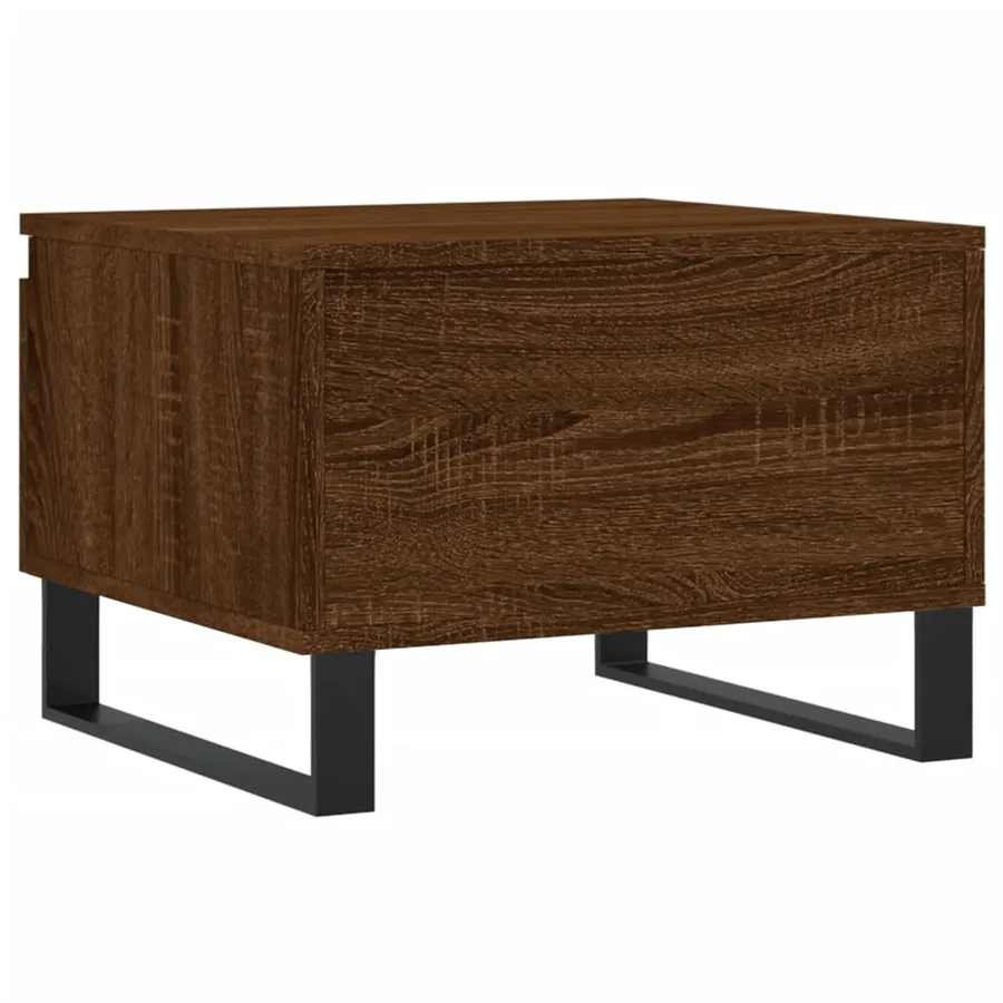 Tables basses 2 pcs chêne marron 50x46x35 cm bois d'ingénierie - 9