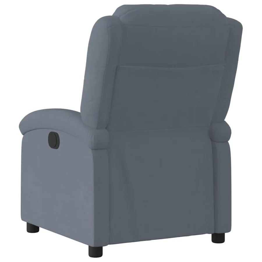 Fauteuil inclinable en velours gris foncé - 3