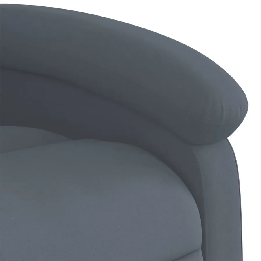 Fauteuil inclinable en velours gris foncé - 8