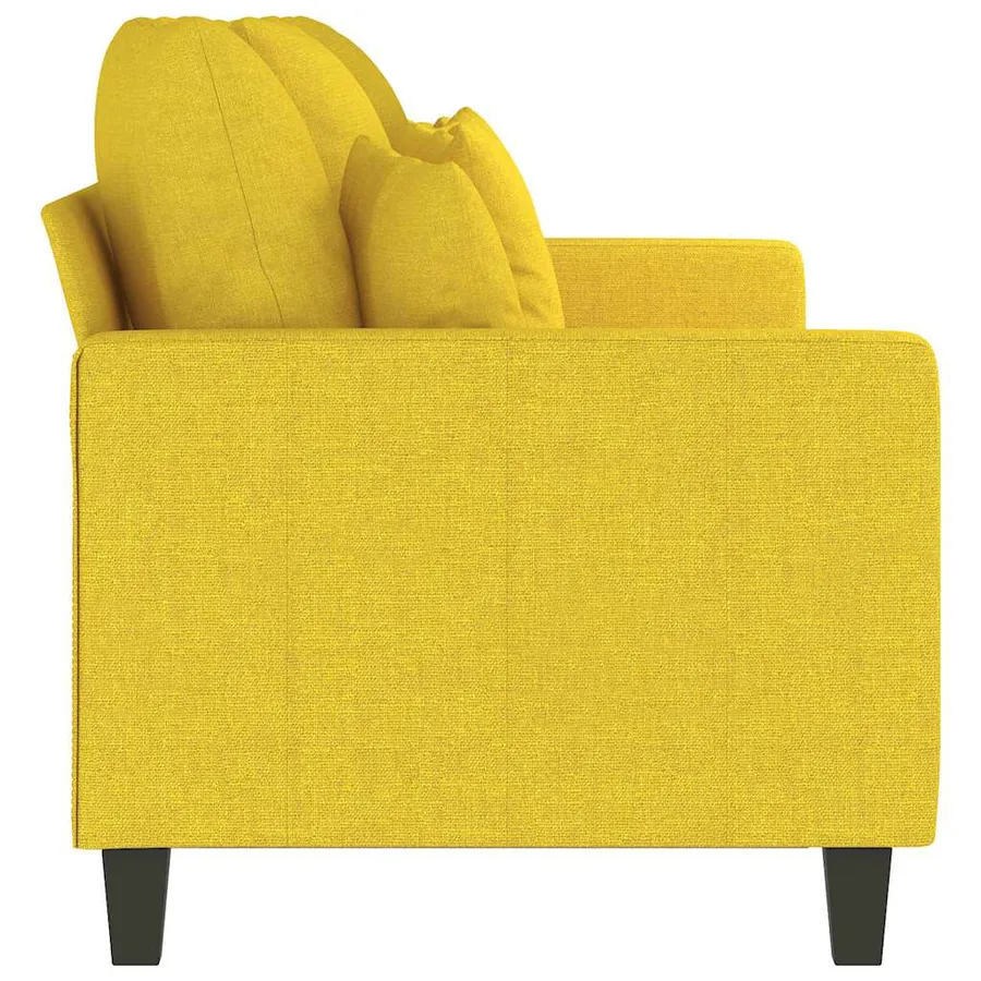Canapé à 3 places Jaune clair 180 cm Tissu - 5
