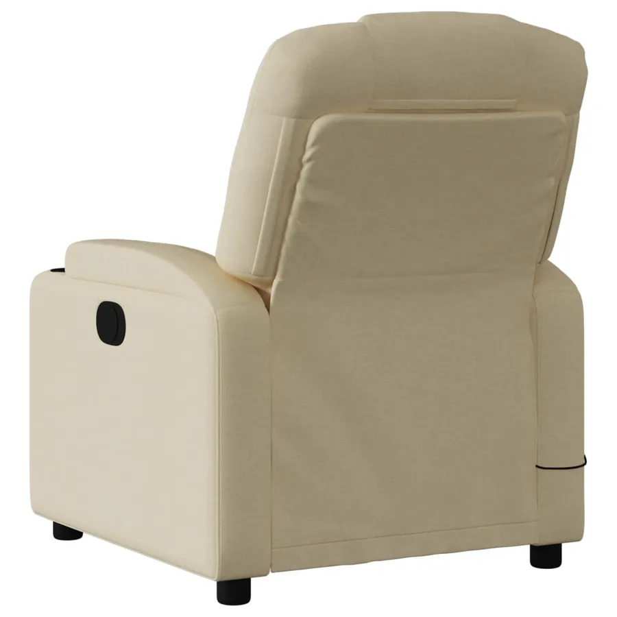 Fauteuil inclinable Crème Tissu - 5