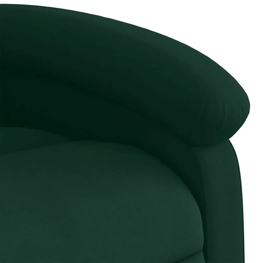 Fauteuil de massage inclinable vert foncé velours - 10