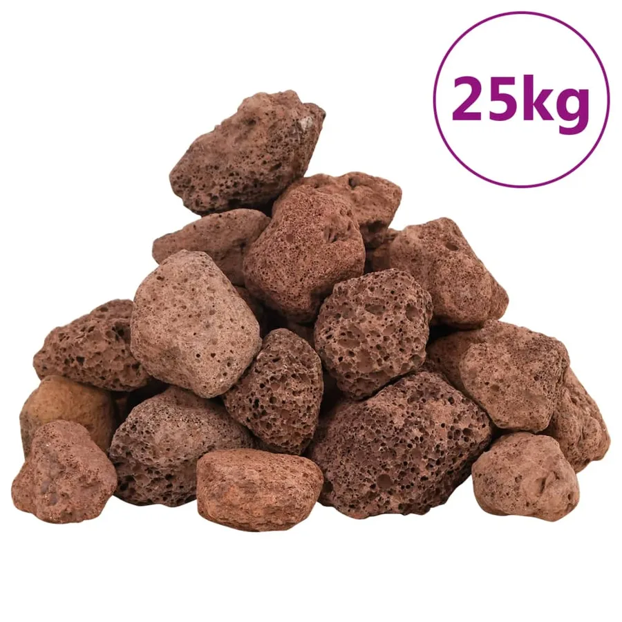 Roches volcaniques 25 kg rouge 3-5 cm - 2