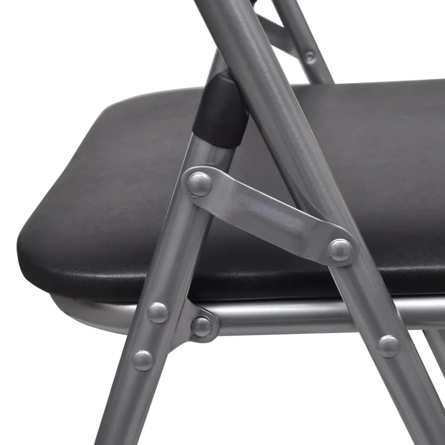 Chaises pliables lot de 6 similicuir - 7