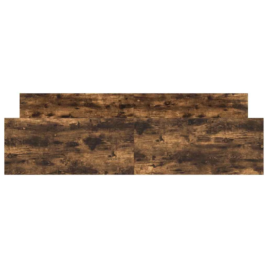 Cadre de lit sans matelas chêne fumé 200x200 cm - 6