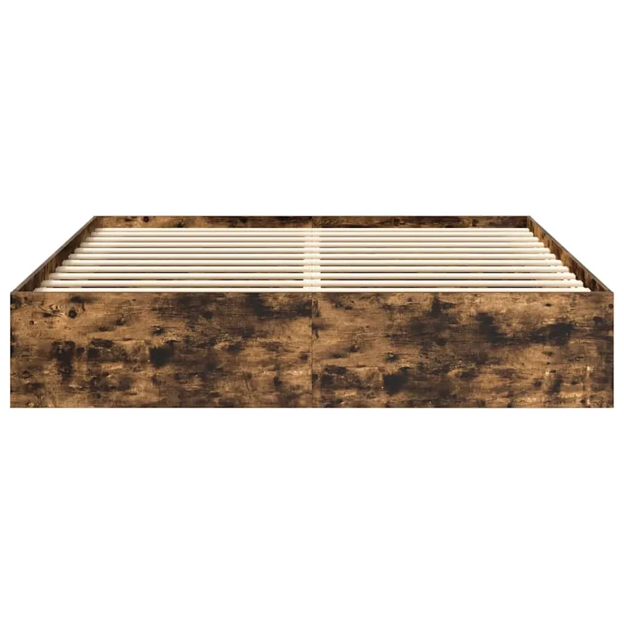 Cadre de lit sans matelas chêne fumé 180x200 cm - 5