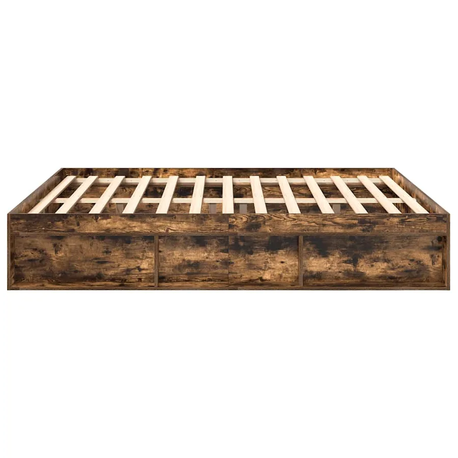 Cadre de lit sans matelas chêne fumé 180x200 cm - 6