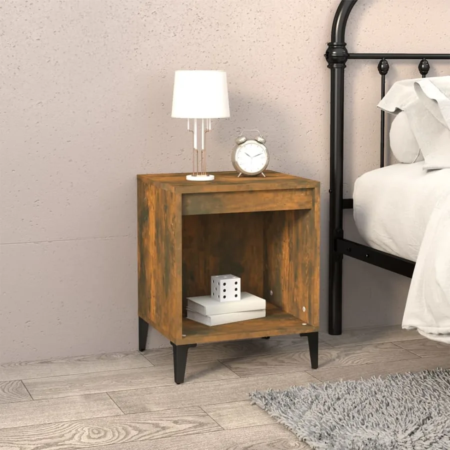 Tables de chevet 2 pcs Chêne fumé 40x35x50 cm - 3