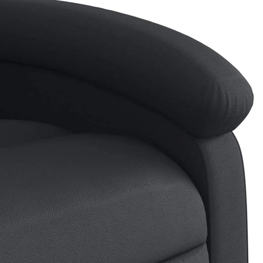 Fauteuil de massage inclinable noir cuir véritable - 9