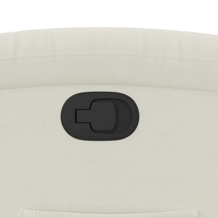 Fauteuil inclinable en velours crème - 9