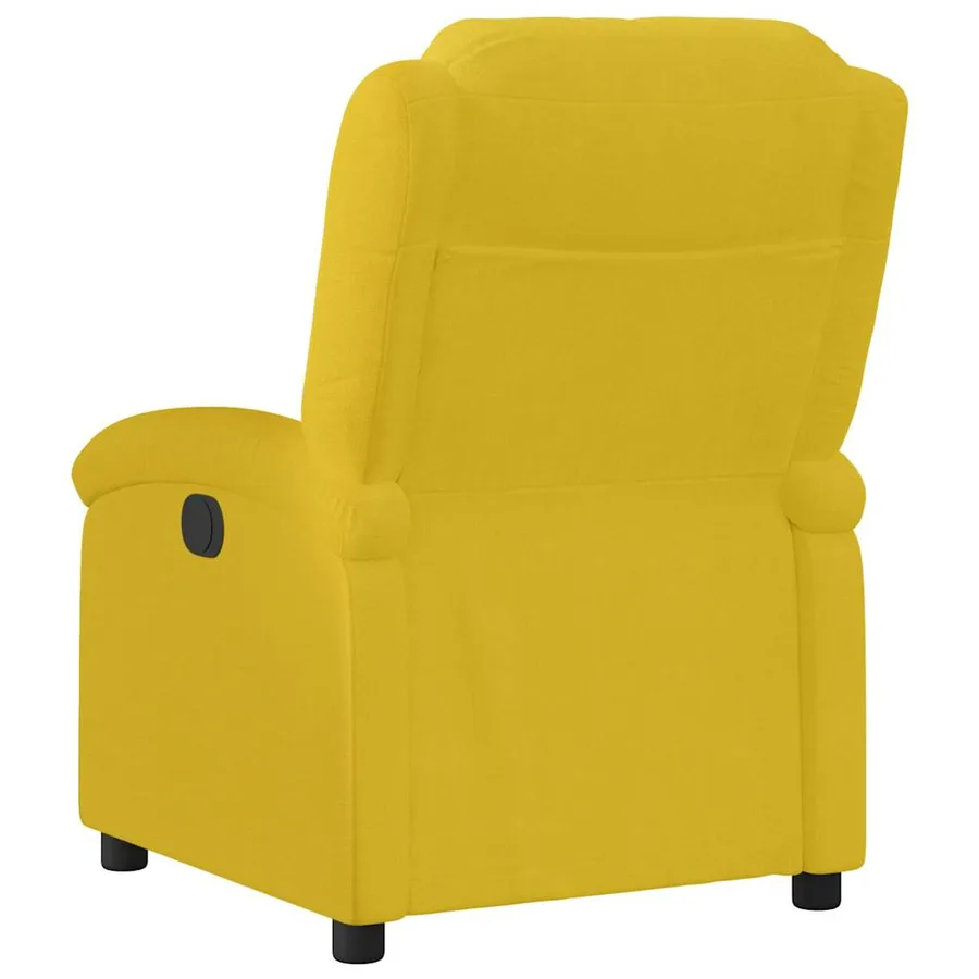 Fauteuil inclinable jaune velours - 5