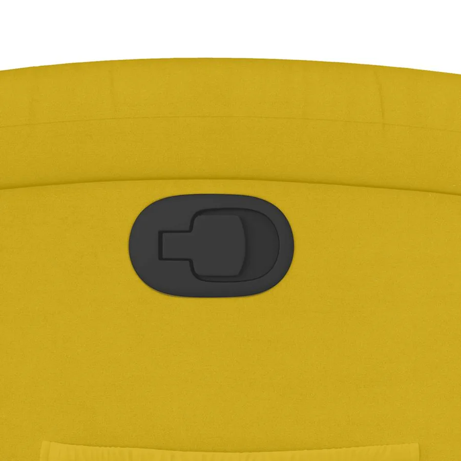Fauteuil inclinable jaune velours - 9