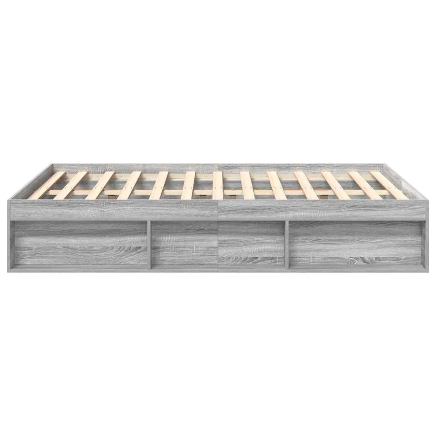 Cadre de lit sans matelas sonoma gris 120x190 cm - 6