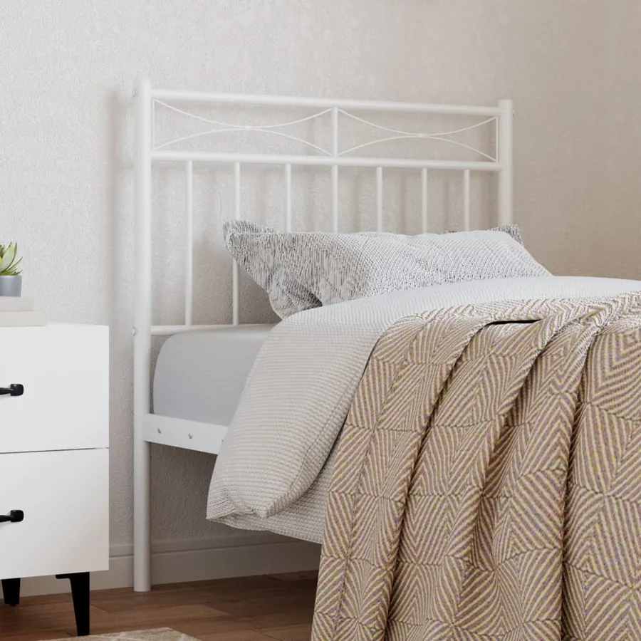 Tête de lit de remplacement métal blanc 75 cm