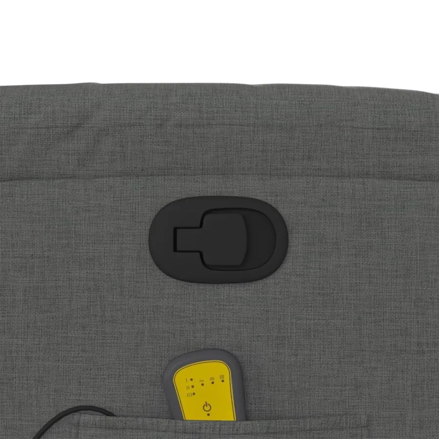 Fauteuil de massage inclinable gris foncé tissu - 10
