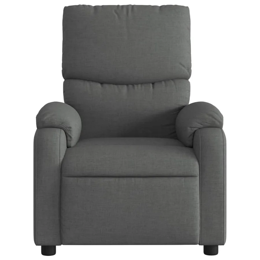 Fauteuil de massage inclinable gris foncé tissu - 7