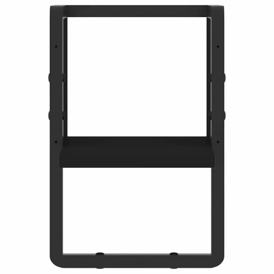 Étagère murale avec barre noir 20x25x30 cm - 4