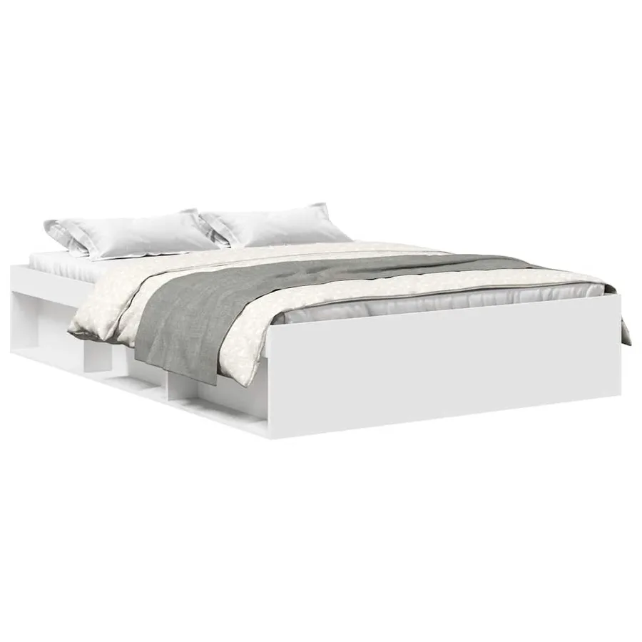 Cadre de lit sans matelas blanc 135x190 cm - 2