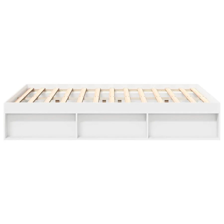 Cadre de lit sans matelas blanc 135x190 cm - 6