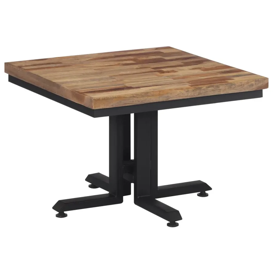Table basse 55x55x40 cm teck de récupération massif - 2