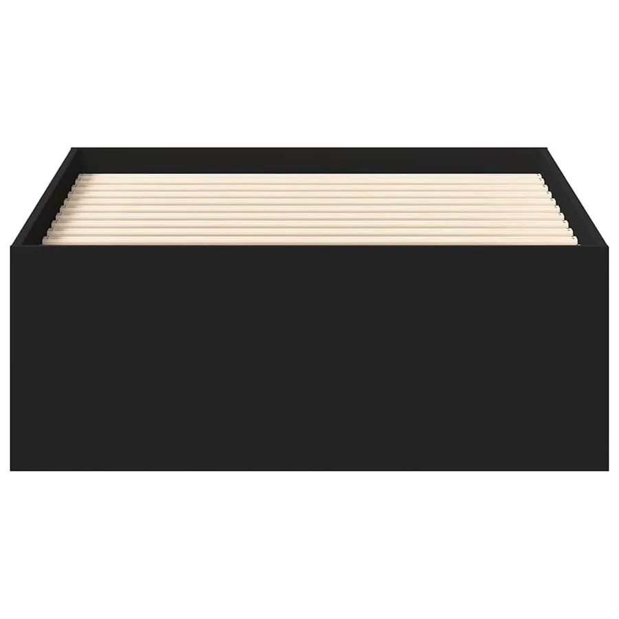Cadre de lit sans matelas noir 90x200 cm - 5