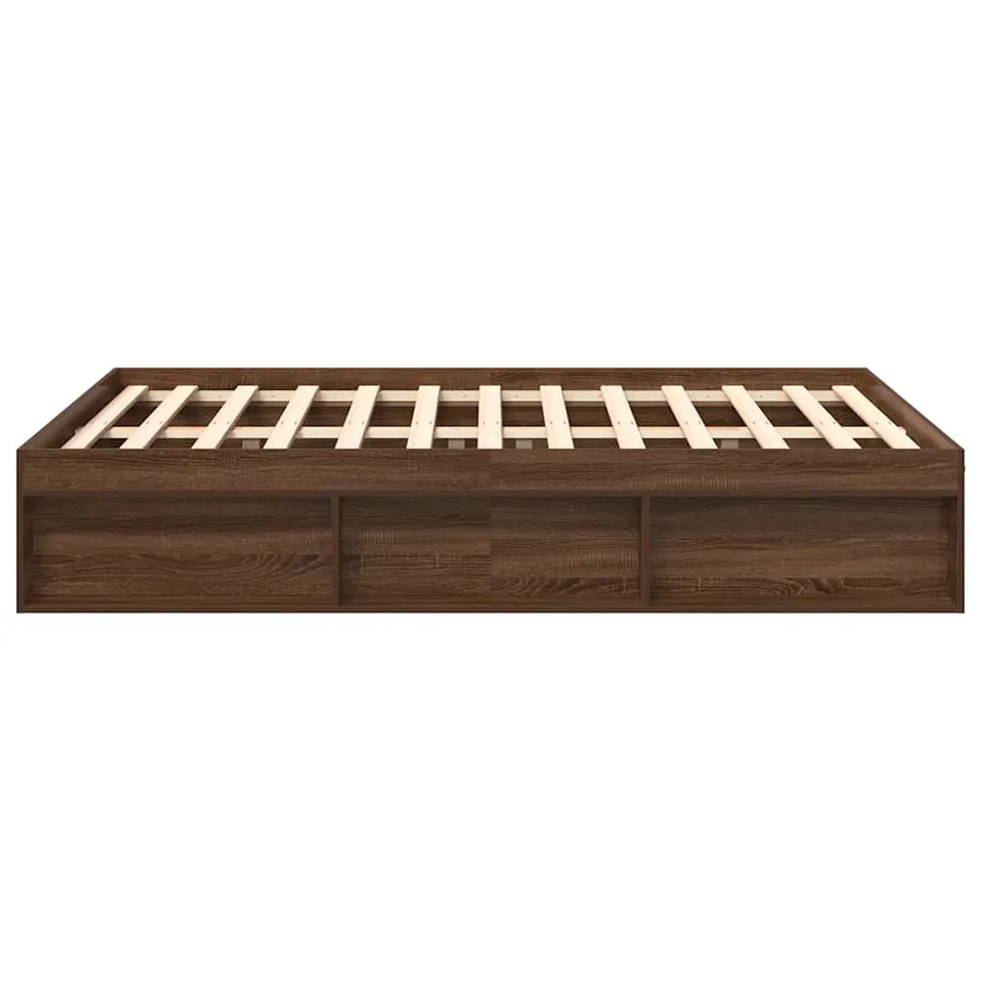 Cadre de lit sans matelas chêne marron 140x200 cm - 6