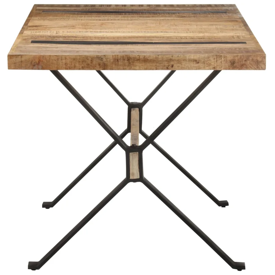 Table de salle à manger 160x80x76 cm Bois de manguier brut - 3